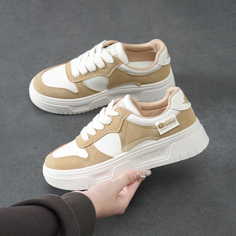 Spring versatile student 2024 spring new white women's niche design board shoes 7801