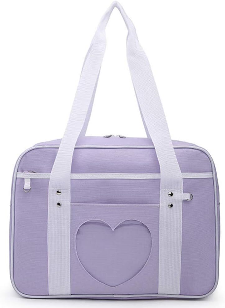 Bags Heart Shape Window Japanese School Handbag Large JK Bag Girls Duffle Purse Anime Satchels for Lolita Comic DIY Cosplay