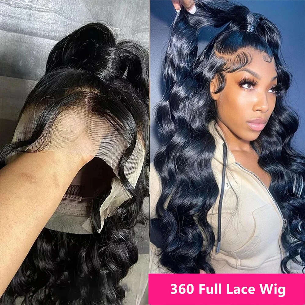 360 Full Pre Plucked 250 Density Human Hair Wigs Body Wave 13x6 HD Lace Frontal Glueless Wig human hair