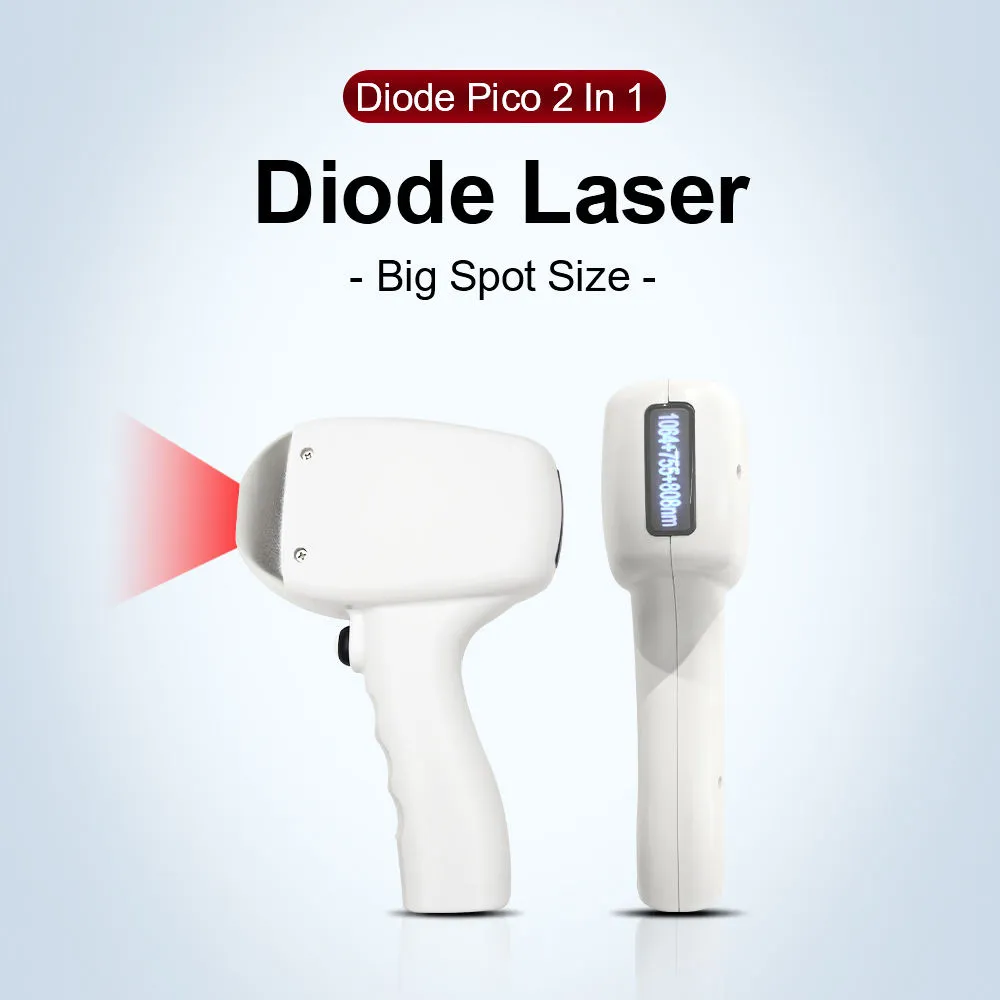 Salon SPA 808 Diode Laser And Pico 2in1 Pico Laser Tattoo Removal Machines Picosecond Ice 808nm Laser Hair Removal Beauty Machine