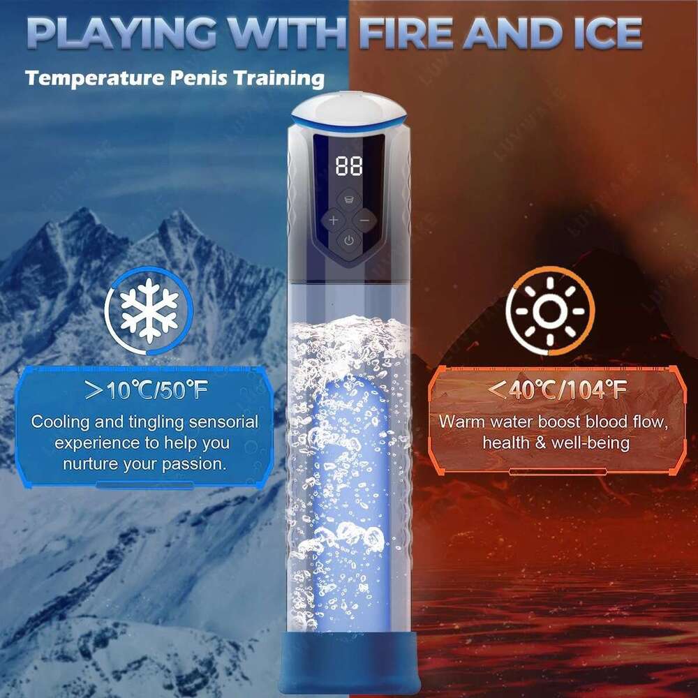 LOVE Electric vacuum negative pressure penis trainer men's hydrotherapy workout equipment has vibration and tension effects