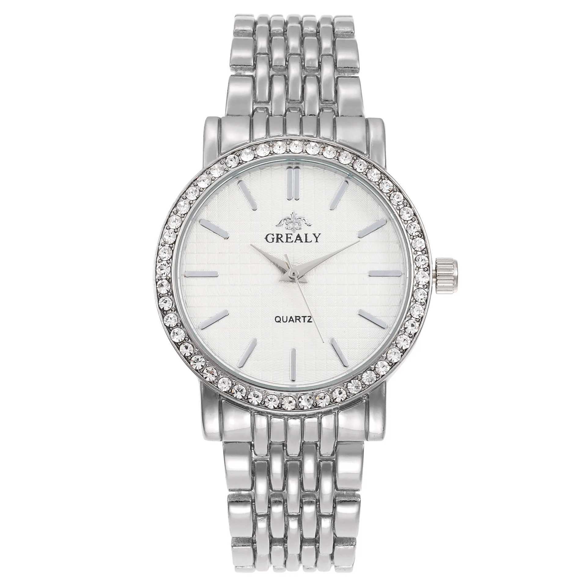 New Luxury Exquisite Women Quartz Watch Business Fashion Casual Round Rhinestone Quartz Watch Gift For Friends Family RelogioX240920