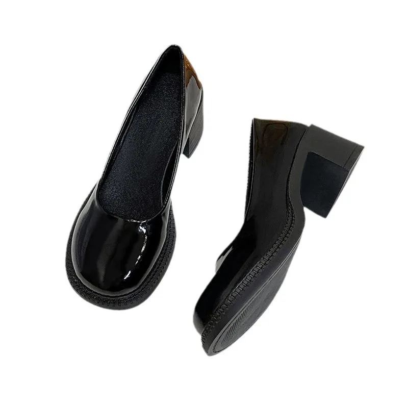 Women's Shoes Versatile Mary Jane Flats Rubber Upper Summer Footwear For Women Wide Toe