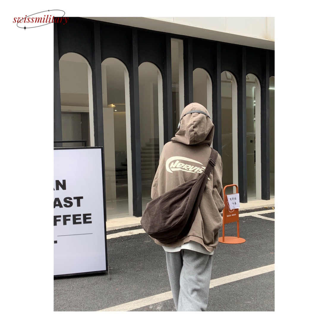 2024 New Coffee Single Shoulder Crossbody Dumpling Bag Canvas Women's Bag, Small and Lazy Style #26 Swissmilitary