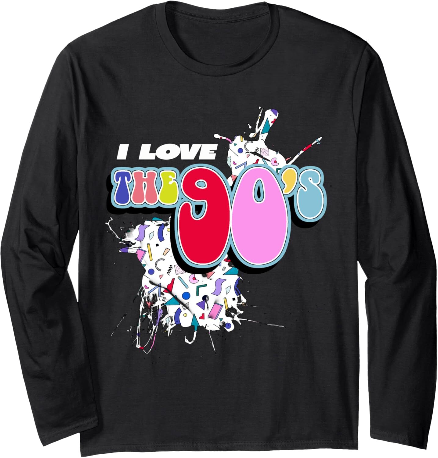 Long Sleeve Shirts for Men sweatshirt I Love The 90s Funny Cool Nineties Style Fan Gift Long Sleeve Tee Streetwear Casual tops clothes