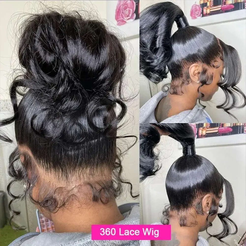 360 Full Pre Plucked 250 Density Human Hair Wigs Body Wave 13x6 HD Lace Frontal Glueless Wig human hair