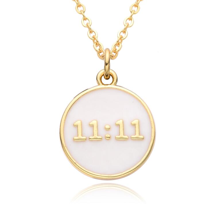 20Style Vintage Simple Colorful Drip Oil Star Round Pendant Necklace Women Girl Necklace Wedding Party Gift Fashion Accessories