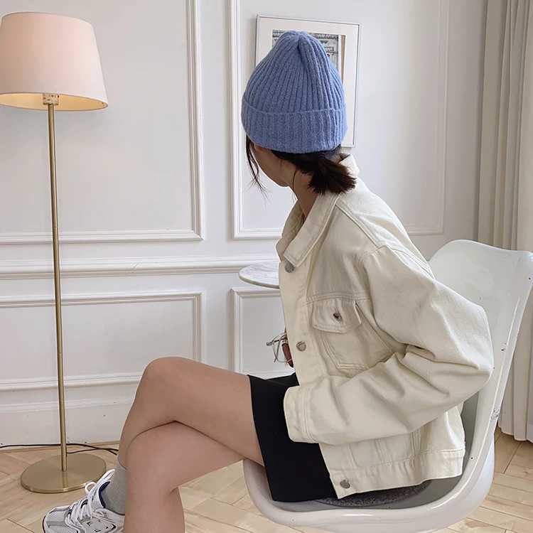 New 2021 Autumn Winter Women Denim Jeans Jacket Pockets Streetwear Short Fashionable Korean Style Oversized Lady Tops JK8060X240920