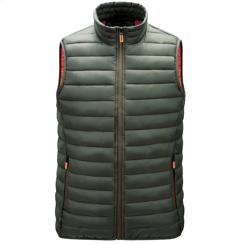 S.T.G Men Solid Zipper Sleeveless Down Vests Fashion Male Winter Casual Waistcoat Windproof Warm High Quality Jackets 240912