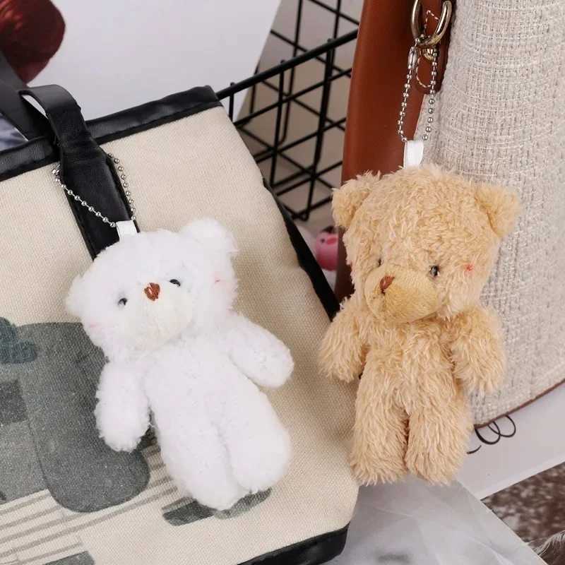 Lovely Blush Bear Keychain Cute Cartoon Rabbite Bunny Animal Plush Dolls Key Chains Women Girls Bag Pendant Car Keyring GiftsX240919