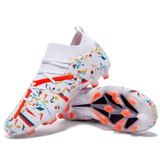 Professional Football Boots Drop Shipping Unisex Breathable Soft Men Long Spikes Soccer Cleats Indoor Sports Shoes