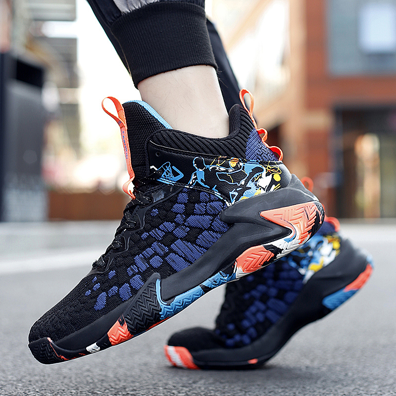 Brand Fashion Red Basketball Shoes For Men Women Sport Sneaker Outdoor Anti-slip Basketball Sneakers Men Athletic Gym Shoes
