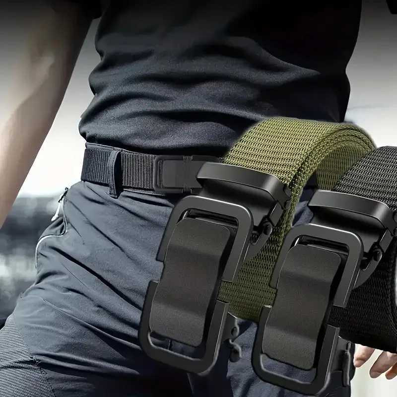 DINISITON Mens Nylon Braided Tactical Strap Canvas Strap Automatic Buckle Fashion Training Strap W240920