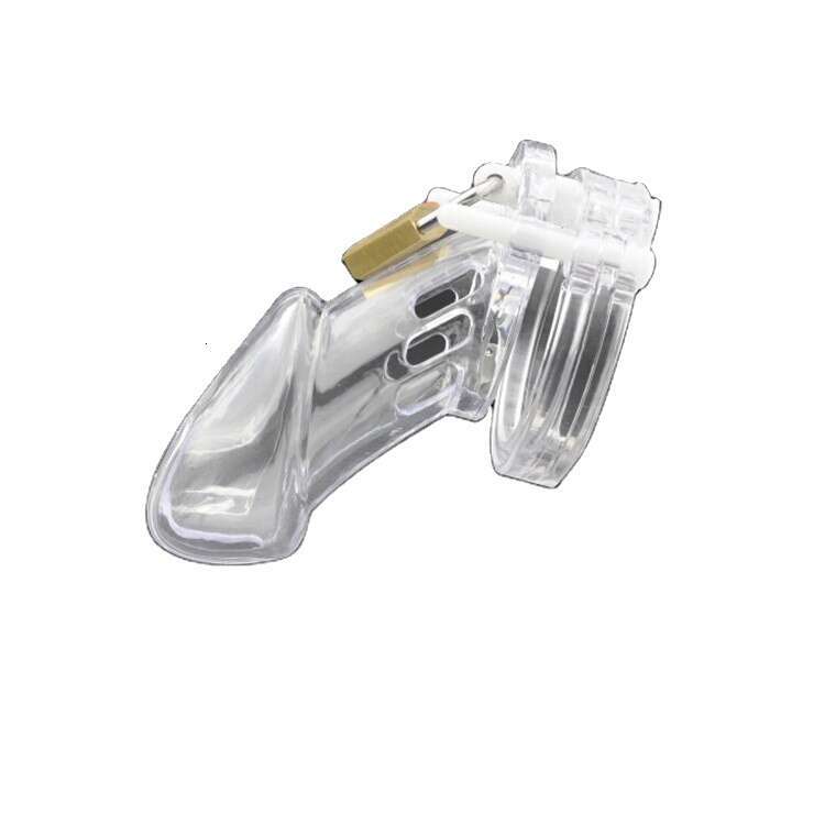 Resin Male Chastity Cock Cage With 5 Penis Cock Ring Sleeve Lock Penis Cage Bondage Sex Toy For Men