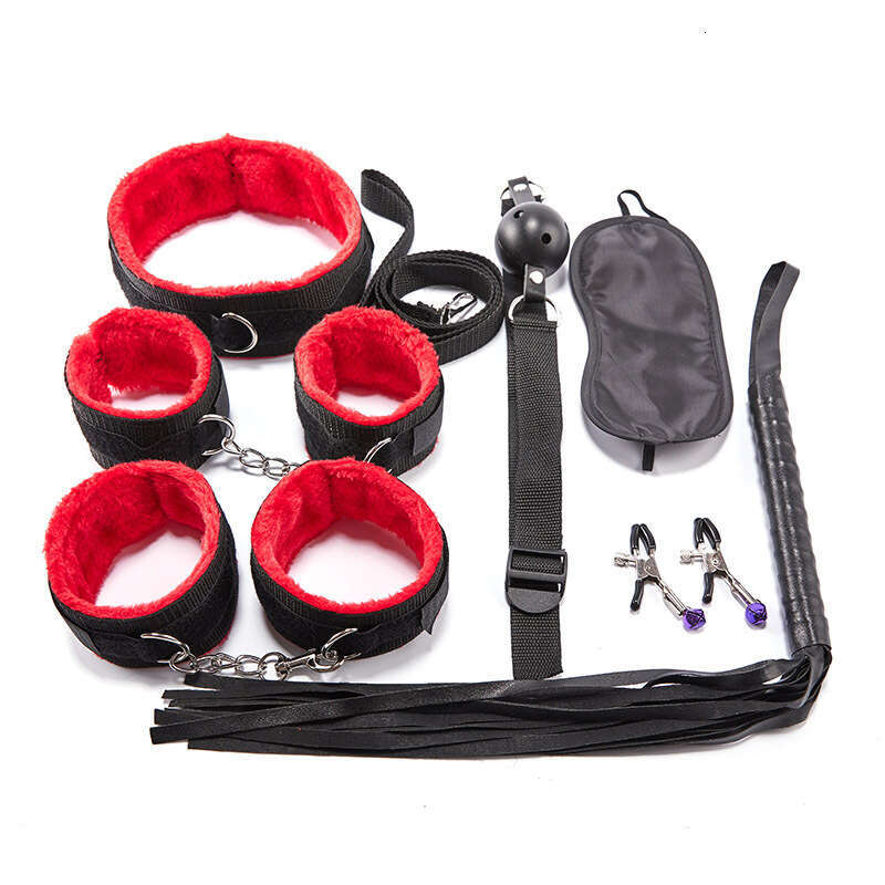 Sex toys, alternative toys, female slaves, bound whips, handcuffs, 7-piece set, adult flirting, training props wholesale