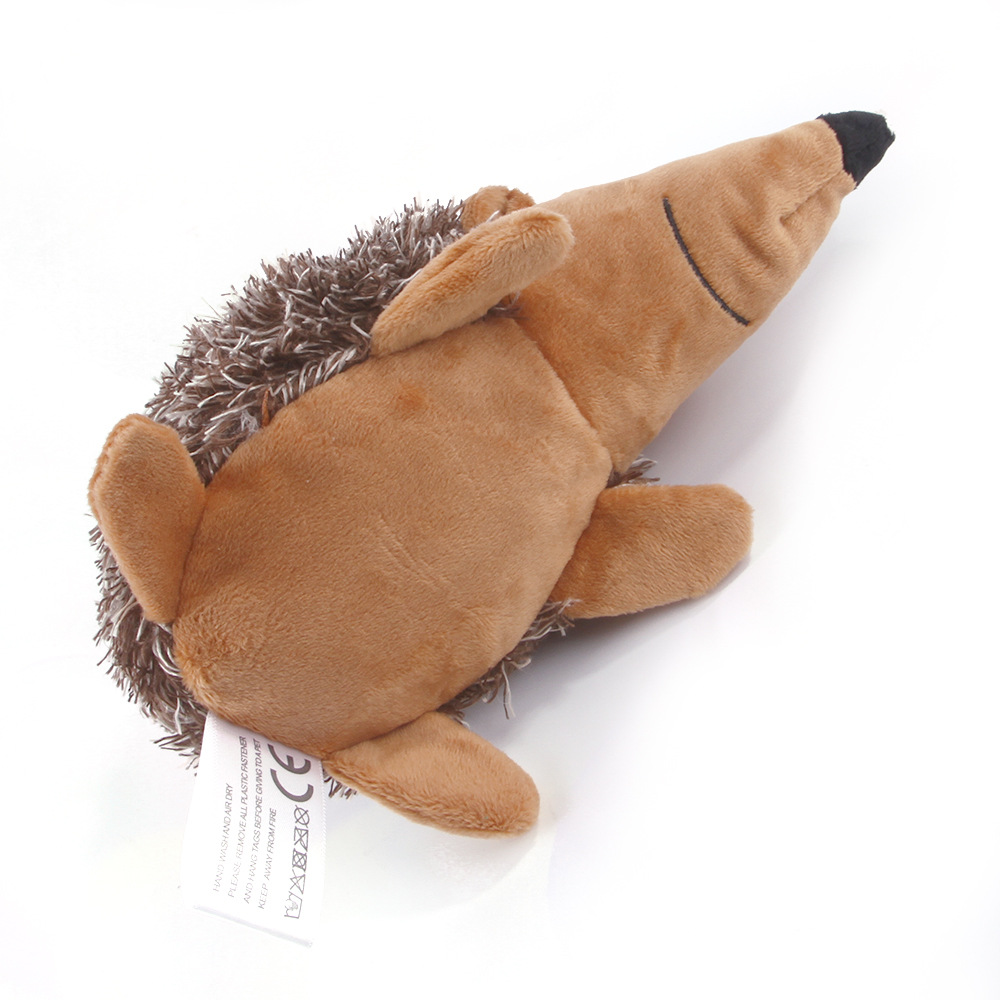 Plush Dog Toys Hedgehog Shape Squeak Pet Molar Toy Puppy Chew Bite Resistant Interactive Sounding Toy Pet Accessories Supplies