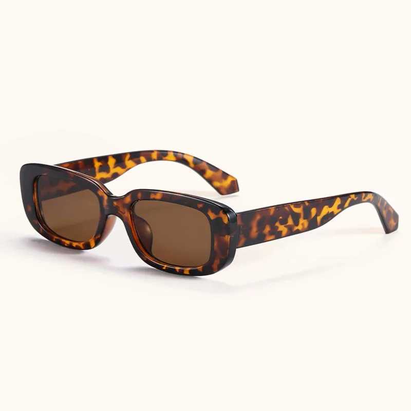 Elegant White Rectangle Sunglasses Fashion Popular Small Frame Sun Glasses Women Men Square Shades Summer Traveling EyewearX240920