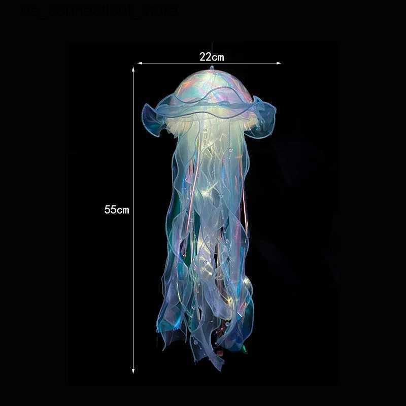 Novelty Lighting F5 DIY Jellyfish Lamp Color Lantern Mermaid Jellyfish Light Lantern Girls Happy Under The Sea Theme Birthday Party Decor Gifts L24091