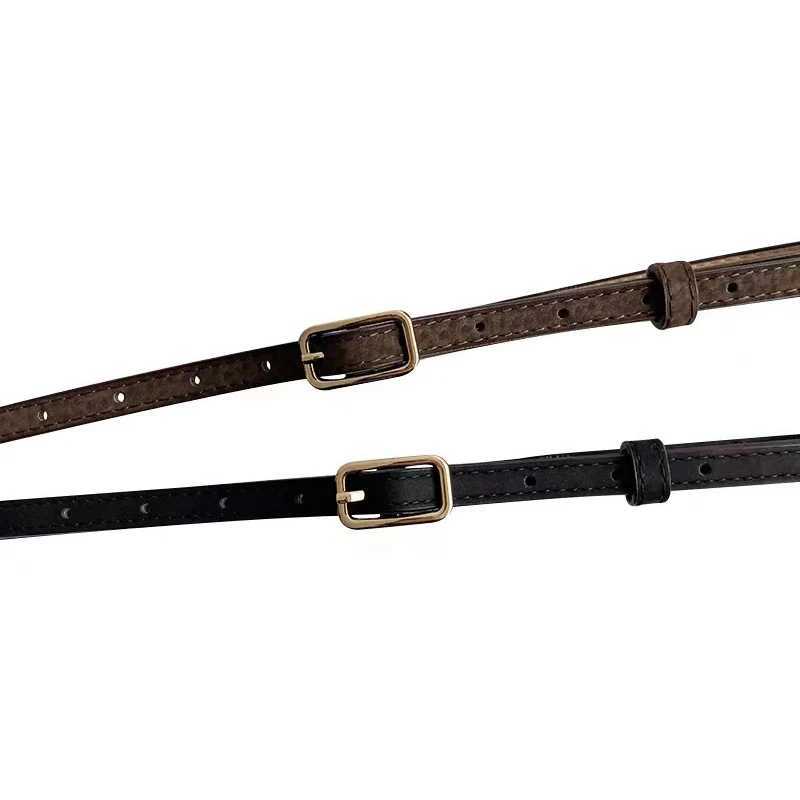 Retro French PU Womens Belt Neutral Belt Buckle Luxury Belt Womens Jeans Belt Mens Belt W240920
