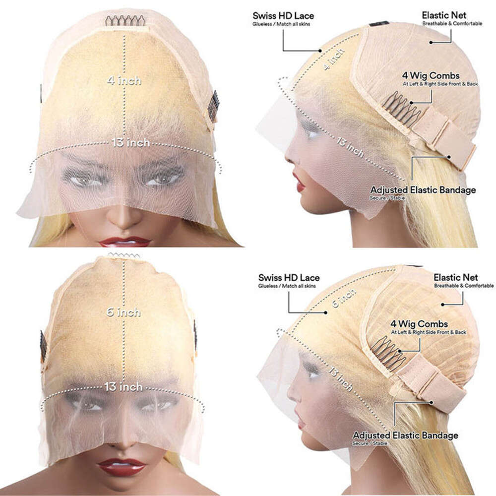 613 Honey Blonde 13x6 Hd Front Human Hair Wigs Brazilian Body Wave Transparen Colored 13x4 Lace Frontal Wig For Women