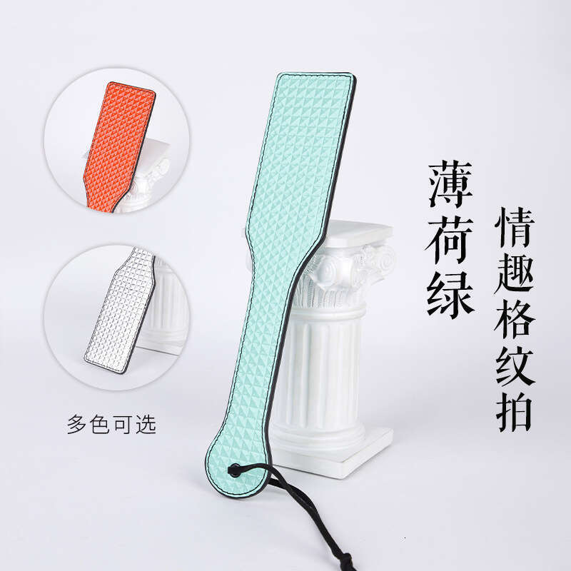 SM sex toys for women, training and punishment tools, checkered leather racket, plaid sex racket, alternative adult sex toys