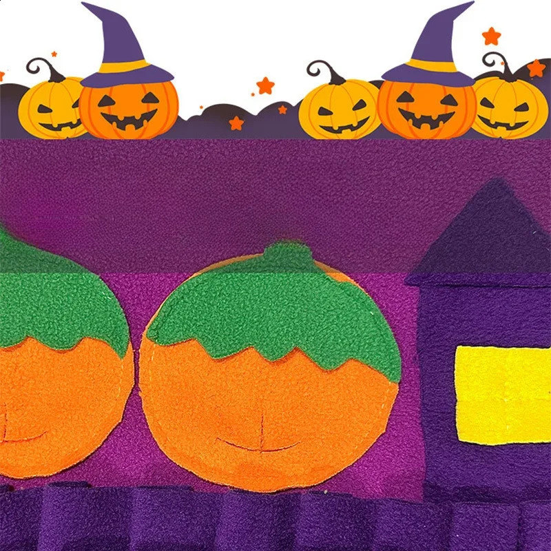 Halloween Pet Smell Mat Anti slip Floor Mat Decorative Mat Home Cat and Dog Toys Relieve Boredom 240914