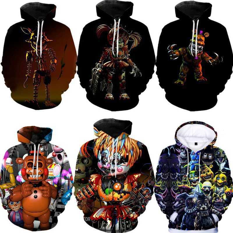 Cosplay Halloween Dress Horror Bear 3D Mens Printed Womens Casual Hoodies hooded Unisex Pullovers Sweatshirts Y240920