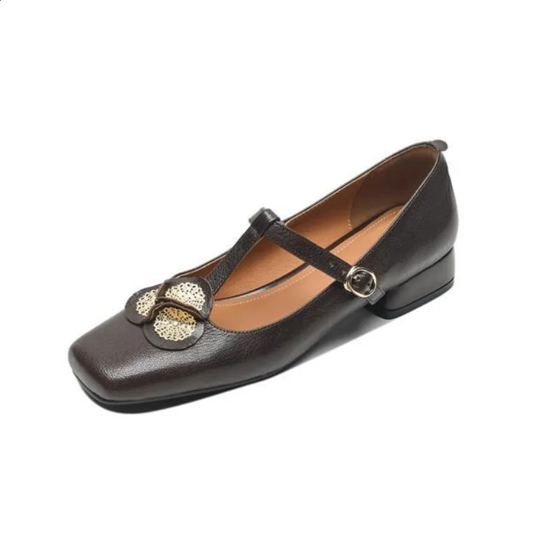 Mary Jane Shoes Rome Elegant Shallow Shoes for Women 2024 Summer Pointed Toe Retro Shoes er Dress Pump 240919
