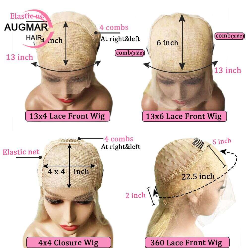 13x4 Ash Blonde Highlight Wig Glueless 13x6 Straight Lace Front Transparent Body Wave Human Hair Wigs For Women