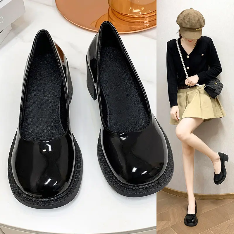 Women's Shoes Versatile Mary Jane Flats Rubber Upper Summer Footwear For Women Wide Toe