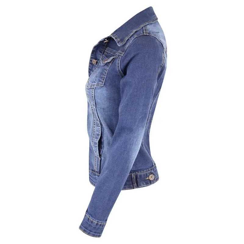 2024 New Short Denim Jackets Women autumn Wash Long Sleeve Vintage Casual Jean Jacket Bomber Denim Coat ladies jacket outerwearX240920