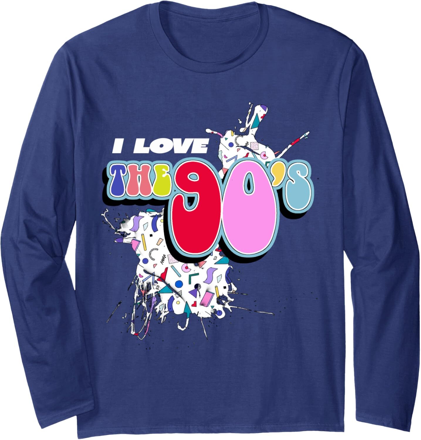 Long Sleeve Shirts for Men sweatshirt I Love The 90s Funny Cool Nineties Style Fan Gift Long Sleeve Tee Streetwear Casual tops clothes
