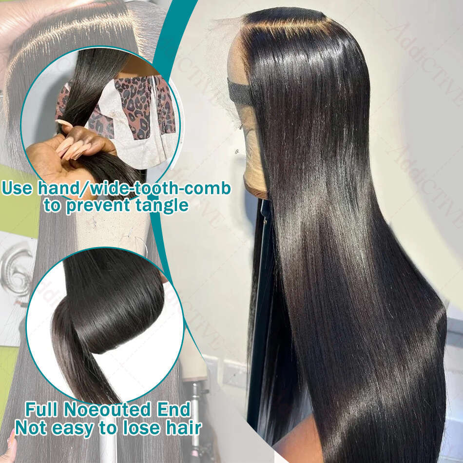 250% HD Bone Straight 13x6 Front Human Wigs 30 40 Inches Transparent 13x4 Lace Frontal 5x5 Closure Remy Hair Wig