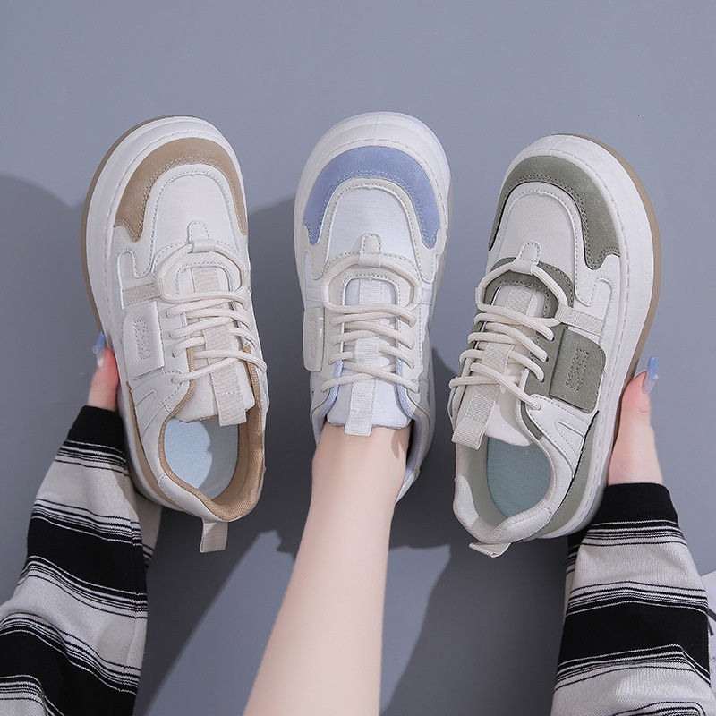 Little White for Women 2023 Autumn New Collection Board Korean Edition Ins Trendy Sports Thick Bottom Big Head Bread Shoes 321