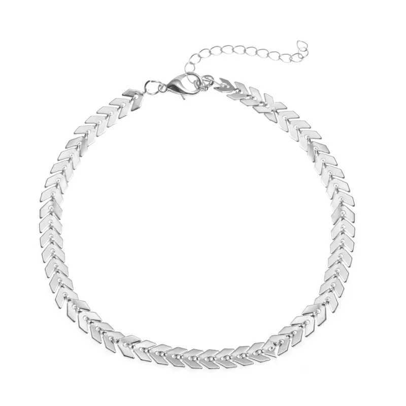 New Summer Simple Silver Color Fish Scale Chain Anklet Bohemian Vintage Footwear Leg Bracelets 2020 Female Foot Jewelry New Y240920