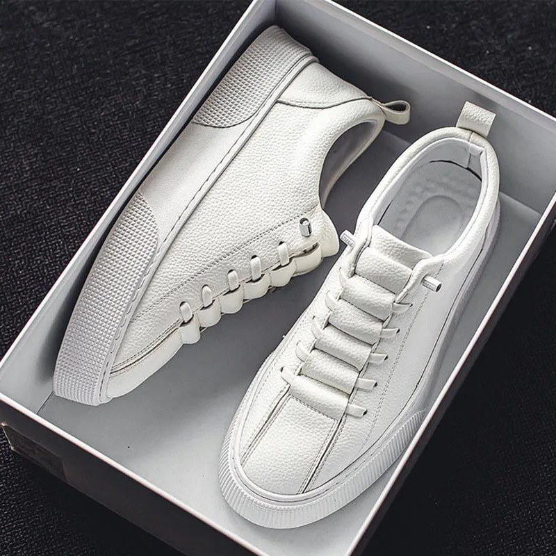 White Sneakers for Men 2024 Spring Fashion Casual Lace Up Round Toe Flat mens Running Sport Shoes Zapatillas Deportivas Hombre 240914