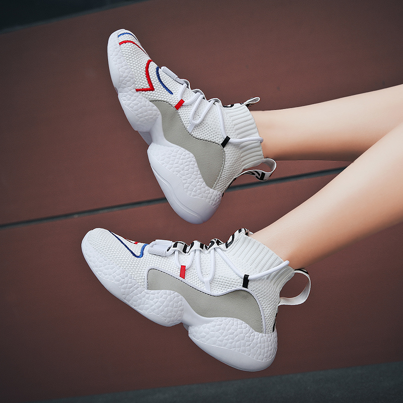 Men's Basketball Sneakers Men's Mesh Running Shoes Casual Sneakers Lace-up Comfortable Sneakers Large Size 35-47