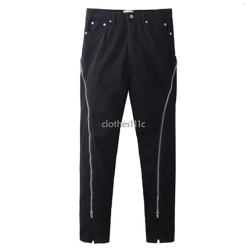 Haruku Sashes Zipper Decorate Vibe Style Black Cargo Pants For Men High Street Straight Casual Baggy Oversized Unisex Trousers