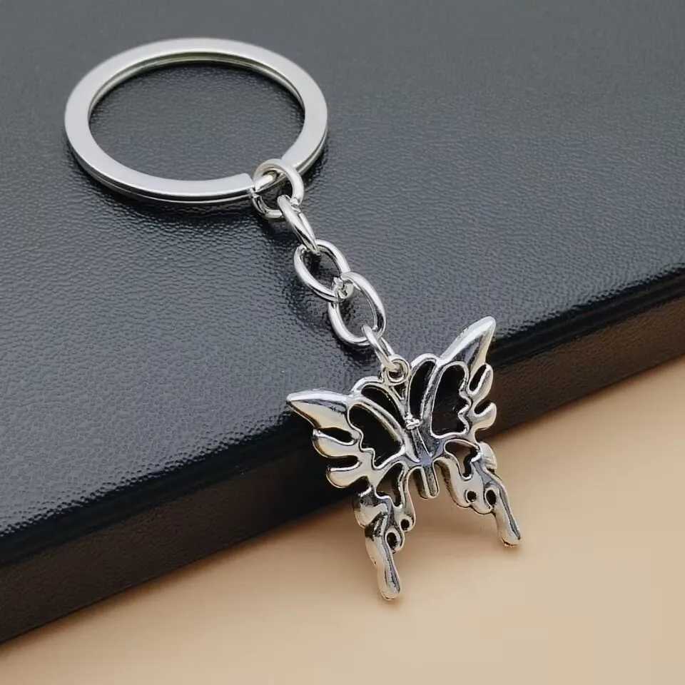 Spider Star Love Cross Butterfly Keychain Metal Pendant Fun Fashion Book Bag Car Metal Keyring Women and Mens Jewelry GiftX240919