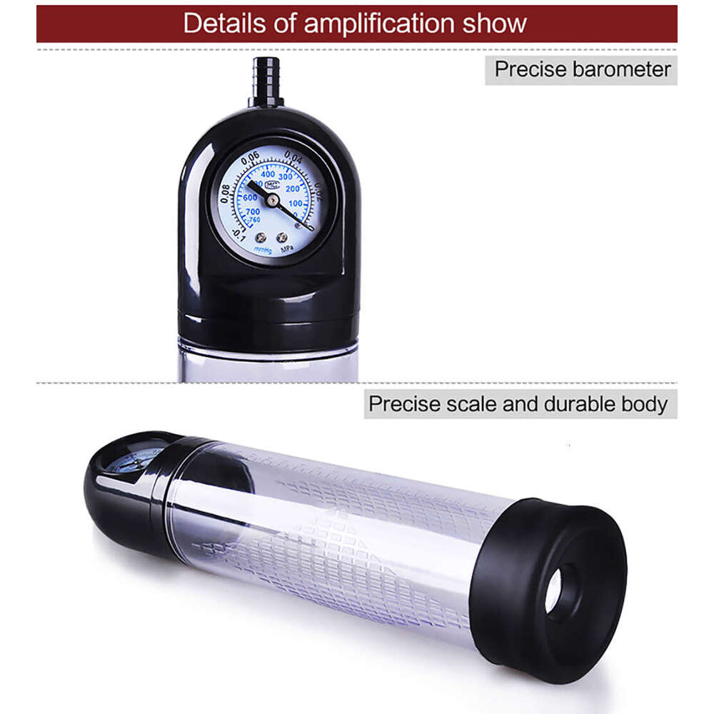 Hand Free penis enlargement product Penis Pump With Gas-pressure Meter For Male