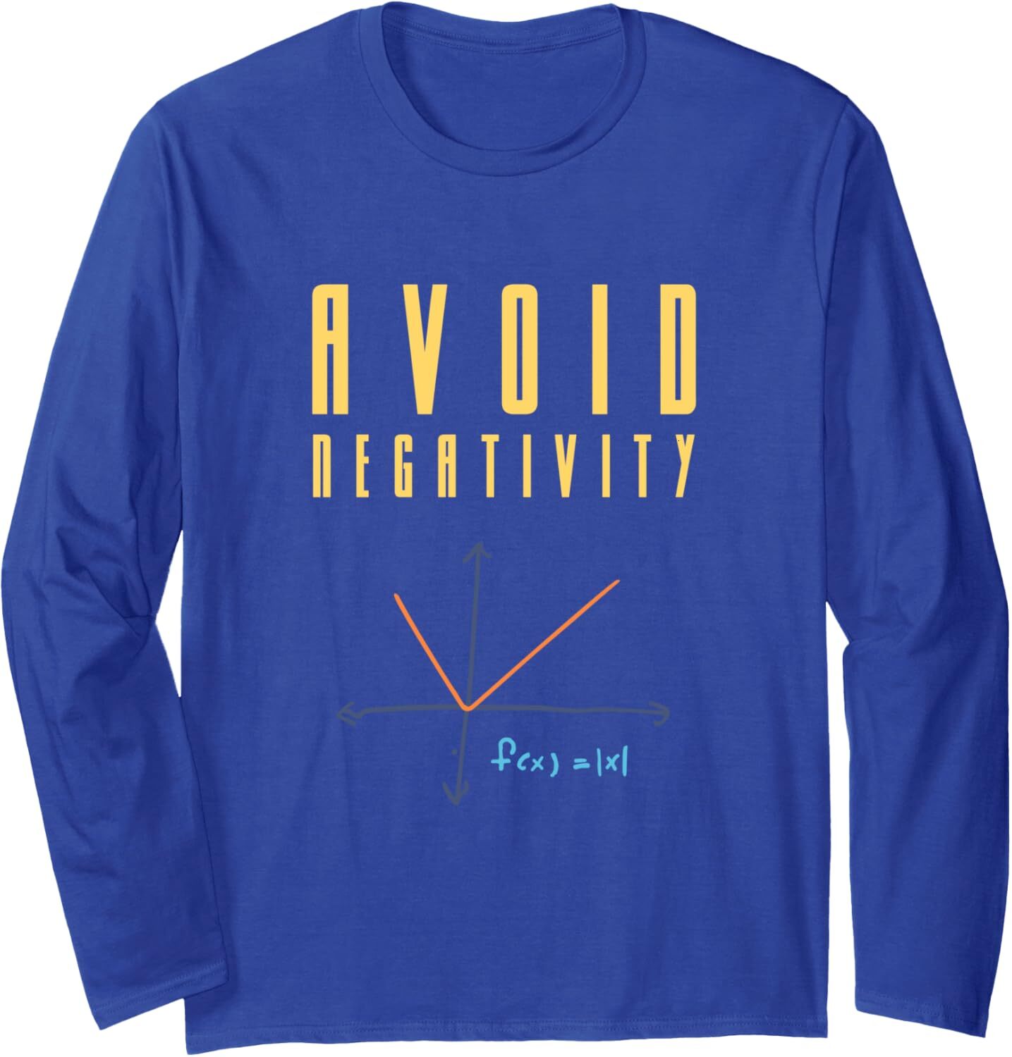 Long Sleeve Shirts for Men sweatshirt Avoid Negativity Funny Cool Mathematician Geek Gift Long Sleeve Tee Streetwear Casual tops clothes