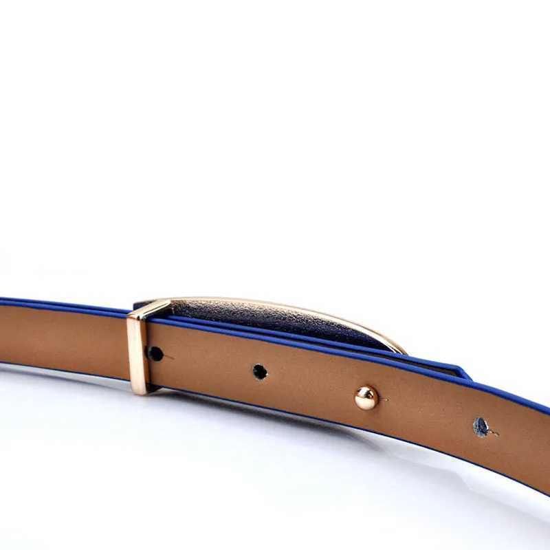 2024 New Womens Cowboy Tight Belt Womens Solid Color Fashion Thin Belt Buckle Jeans Womens Belt W240920