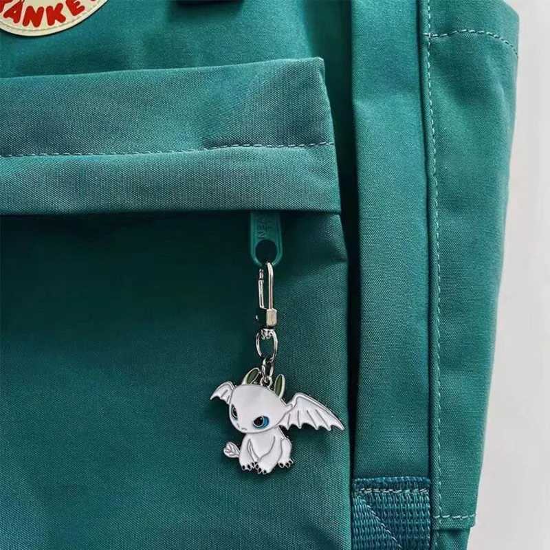 Toothless Dragon Keychain Cute Cartoon Couple DIY Buckle Pendant with Male and Female Ring Ins Personalized and Creative New SchX240919