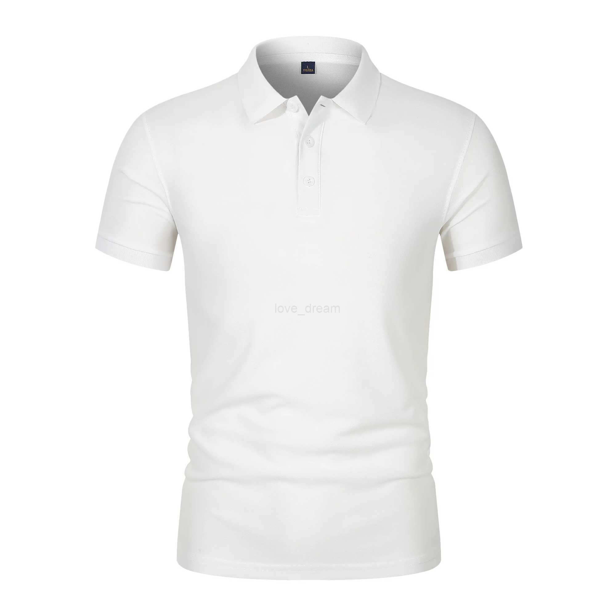 Mens Lapel Summer Short Sleeved Polos Shirt Casual Ribbed Breathable High-Quality Top Loose Fitting Work Clothes shirts for menXJ240920