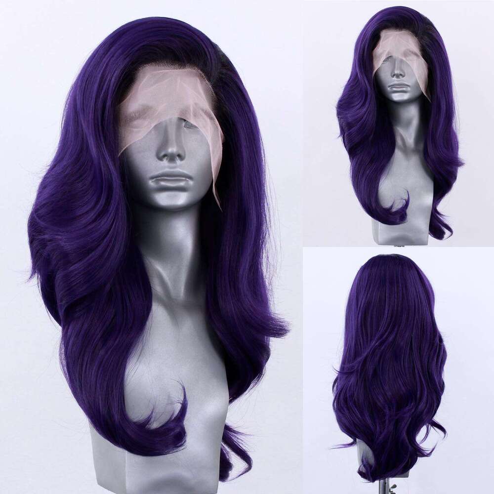 Red Green Blonde Color Glueless Synthetic Hair Lace Front Wig For Black Women High Temperature Fiber Natural Haire Cosplay