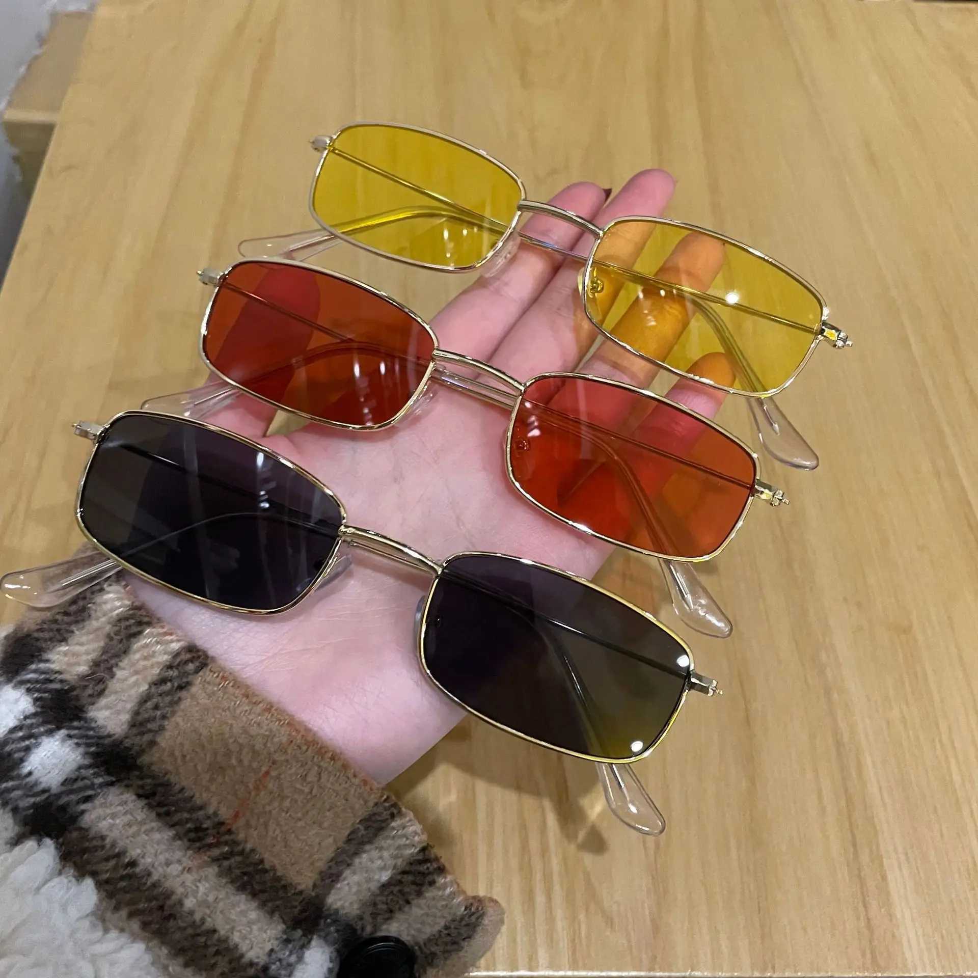 Vintage Sunglasses Men Square Metal Frame Sunglasses Pilot Mirror Classic Retro Sun Glasses Women Luxury Summer EyewearX240920
