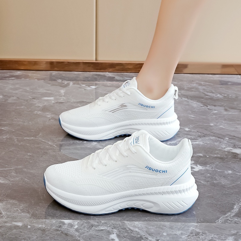Flyknit soft soled running for women 2024 Spring and Autumn new versatile lightweight coconut breathable casual sports shoes 2511