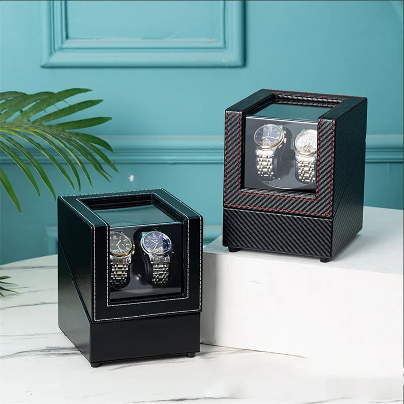 2position Pu watch vibration carbon fiber mechanical Exquisite highend box suitable for gifts 240912