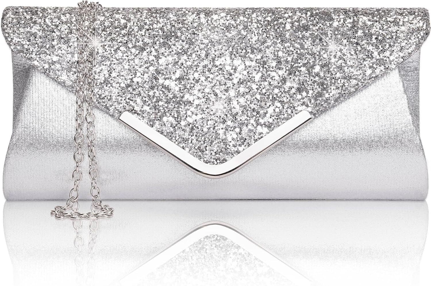 Women's Handbag - Shoulder Bag Chain Pochette woman elegant ceremony small handbag Clutch Black gold pink blue black evening suede fabric