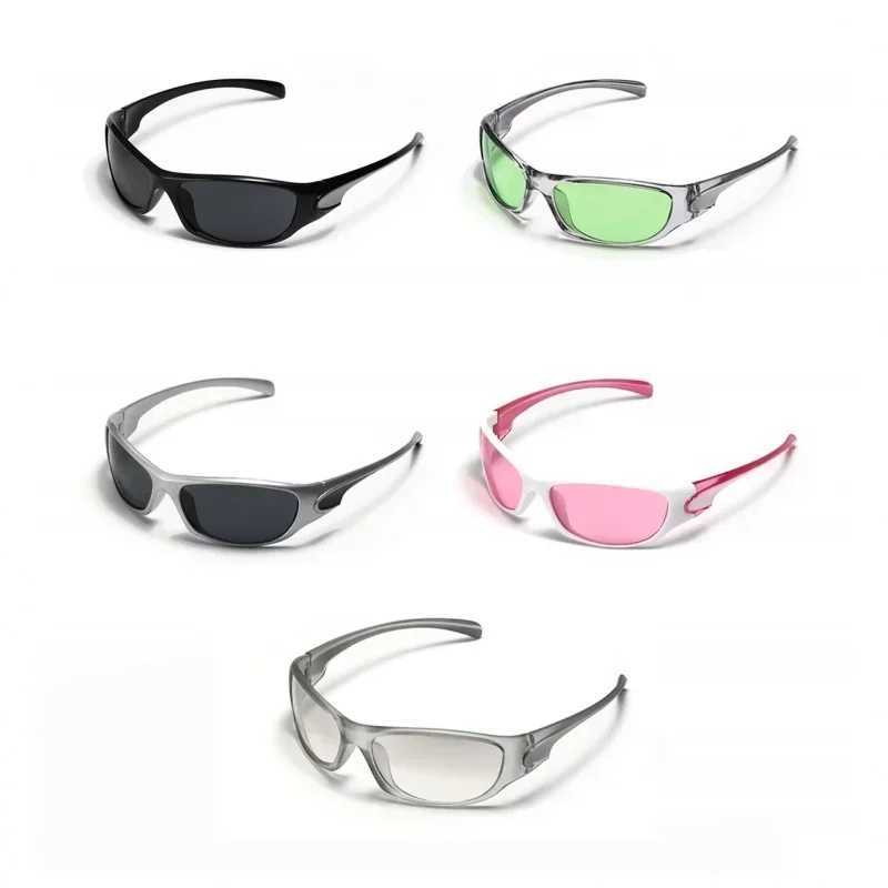 New Punk Y2K Sunglasses Women Goggle Luxury Brand Wrap Square Sun Glasses 2000S Shades Eyewear UV400 Female Designer EyeglassesX240920